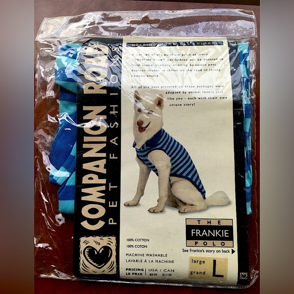 The Frankie Polo by Companion Road Pet Fashion, NWOT, Size L.